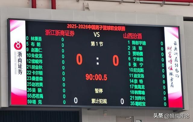乐鱼体育-孙铭徽持续伤停!广厦vs山西12人名单:布朗PK迪亚洛引外援大战